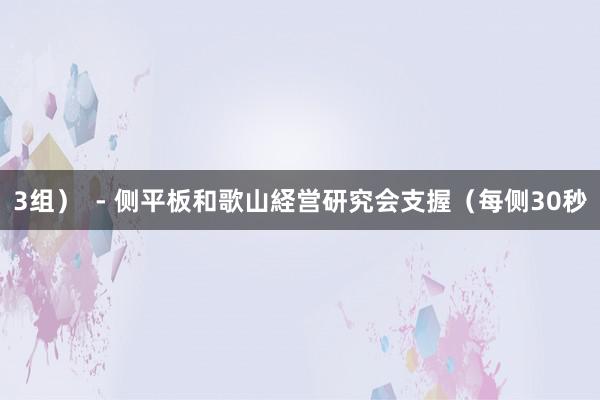 3组）  - 侧平板和歌山経営研究会支握（每侧30秒